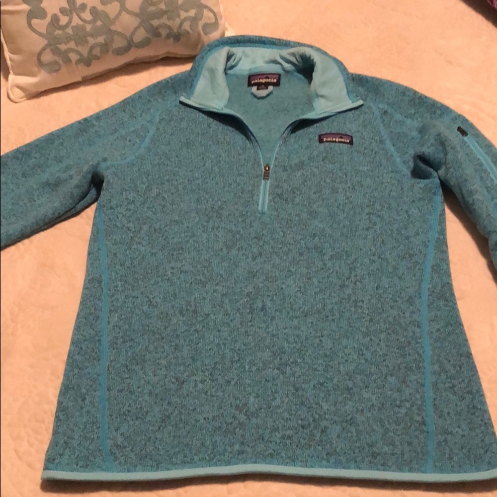 Blue/Gray half zip Patagonia pull over